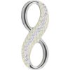 Ogrlica Infinity Pave bela s Swarovski® kristali