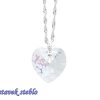 Ogrlica Kristalno srce bela patina z nastavkom s kristalom Swarovski® - Image 2