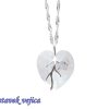 Ogrlica Kristalno srce bela patina z nastavkom s kristalom Swarovski® - Image 3