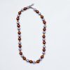 Rjavo srebrna ogrlica s Swarovski biseri - Image 2