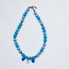 Modra ogrlica s srčki in Swarovski biseri - Image 2
