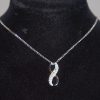 Ogrlica Infinity Pave bela s Swarovski® kristali - Image 2