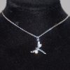 Ogrlica Pave Kačji pastir bela črna s Swarovski® kristali - Image 2