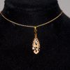 Ogrlica Pave Zlati Petal bela s Swarovski® kristali - Image 2